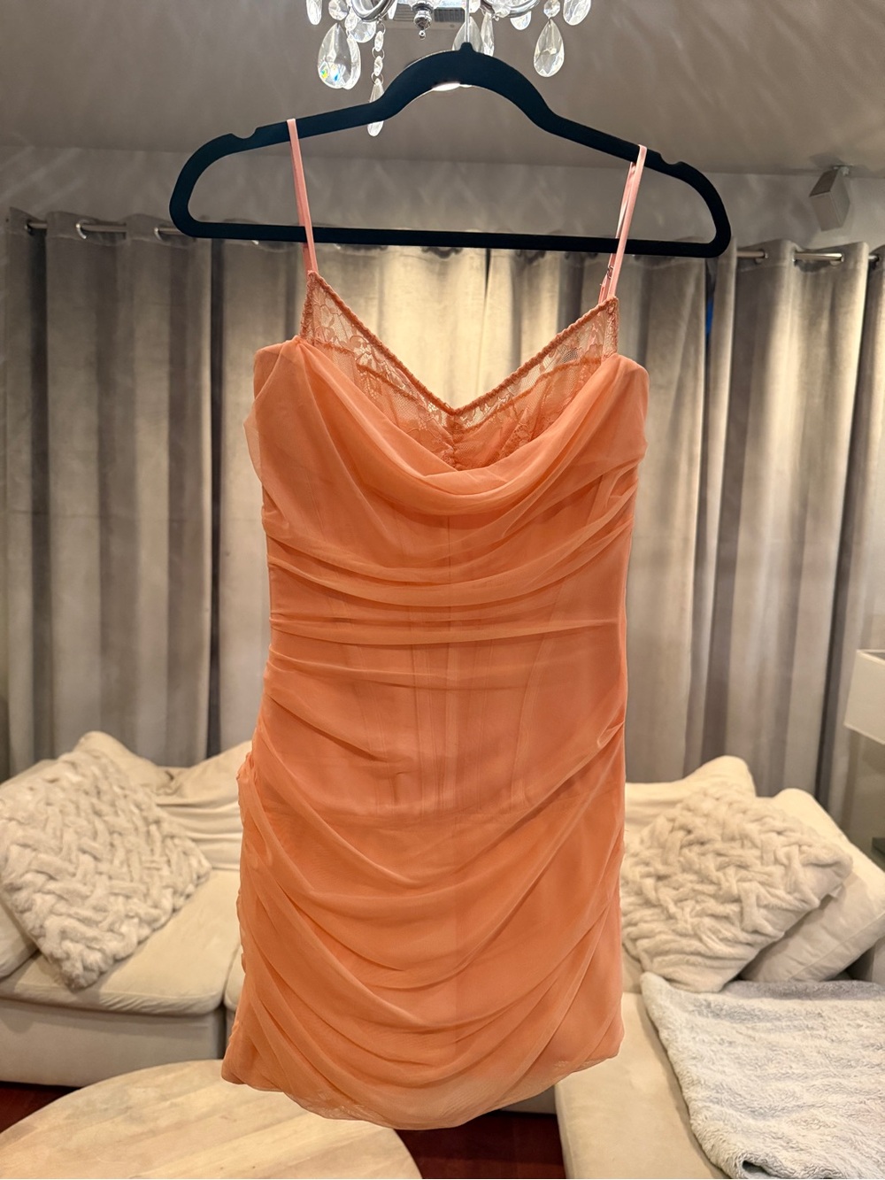 House of CB Juno Sorbet Mesh Corset Dress